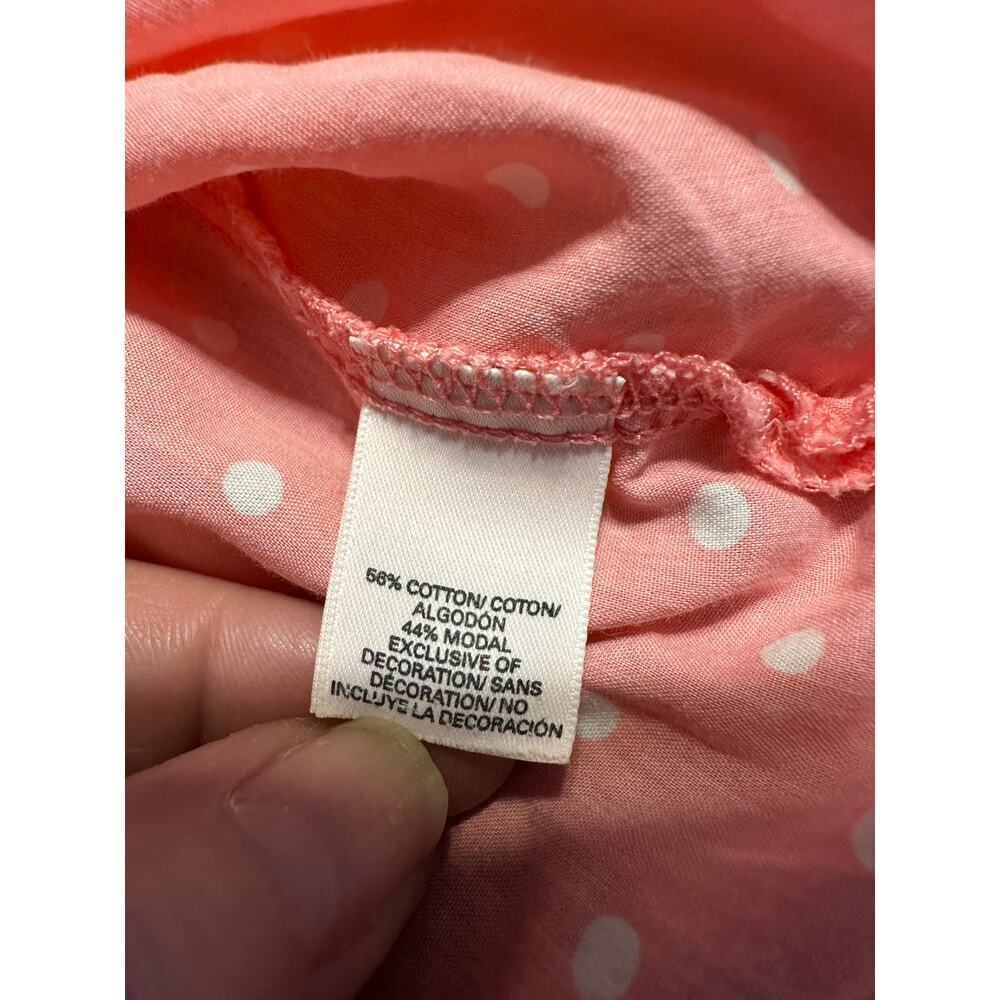 Victoria's Secret Pink Polka Dot Cotton Pajamas Size Large Pants Lightweight - Picture 6 of 8